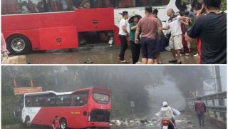 Hiện trường ngổn ngang vụ xe khách mất phanh trên quốc lộ 4D ở Lào Cai khiến 3 người bị thương nặng