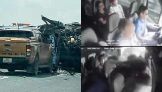 Cận cảnh hành khách bị hất tung, lộn nhào trên xe trong vụ tai nạn liên hoàn tại cao tốc