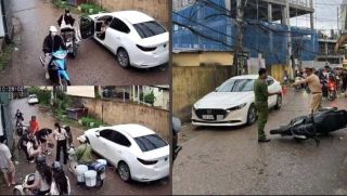 Clip nữ tài xế ô tô mở cửa bất cẩn khiến người đi xe máy ngã rồi lớn tiếng trách 'đi không quan sát'