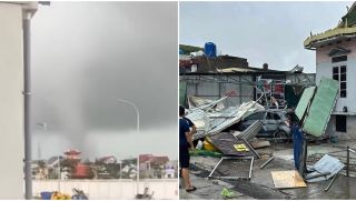 Thêm clip cận cảnh lốc xoáy kinh hoàng ở Hưng Yên làm sập nhiều ngôi nhà, 2 người chết, 8 người bị thương