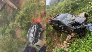 Vụ sạt lở ở Sa Pa: Xe Ford Territory lao xuống vực sâu, phát hiện điều kỳ lạ trong khoang lái giúp 3 người thoát nạn