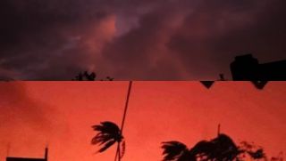 Bầu trời ở Nghệ An bất ngờ chuyển màu đỏ bầm kỳ lạ sau bão Bualoi, chuyện gì đang xảy ra?