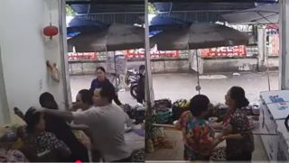 Camera ghi lại cảnh người đàn ông lao vào quán túm tóc, đấm người phụ nữ gãy mũi vì xích mích nhỏ