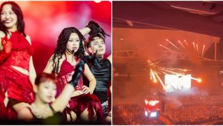 Clip kinh hoàng ghi lại sự cố nổ pháo hoa rơi trúng khán giả trong concert Em Xinh Say Hi