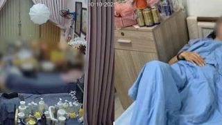 Camera ghi lại cảnh người phụ nữ và con trai bị chồng cũ hành hung vì đi sinh nhật 'không xin phép'