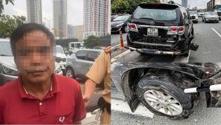 Kết quả nồng độ cồn khó tin của tài xế lái xe vỡ nát 2 lốp, chạy ngược chiều ở đường trên cao