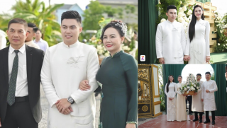 Choáng với sính lễ khủng trong lễ nạp tài của Đỗ Thị Hà, bố chồng quyền lực gửi lời nhắn đặc biệt