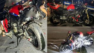 Hiện trường thảm khốc vụ mô tô phân khối lớn tông xe máy, vợ đứt lìa chân, chồng bị thương nặng