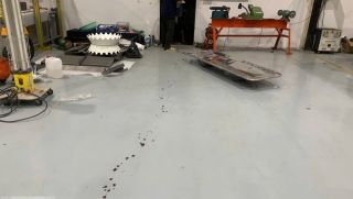 Hiện trường ớn lạnh vụ nam bảo vệ hốt hoảng chạy vào công ty rồi tử vong, vết máu dài hơn 10m
