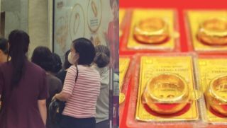 Cảnh tượng hiếm thấy tại tiệm vàng, giá tăng vùn vụt khiến khách hàng 'đứng ngồi không yên'