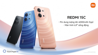 Xiaomi ra mắt REDMI 15C: Pin khủng 6.000mAh, màn hình lớn 6,9 inch, giá chỉ từ 3,69 triệu đồng