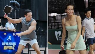Hồ Ngọc Hà nổi bật trên sân pickleball, Kim Lý ghi điểm nhờ thần thái như VĐV chuyên nghiệp