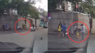 Camera ghi lại cảnh nhóm nam sinh đánh nhau dã man bên đường, 1 người bị co giật, công an vào cuộc