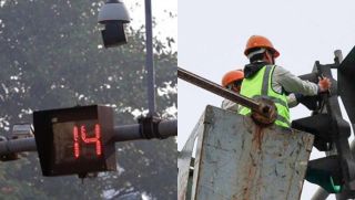CSGT thông tin việc nhiều cột đèn giao thông trên địa bàn TP Hà Nội tắt đèn đếm giây