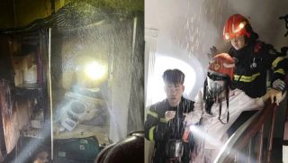 Hiện trường cháy nhà 7 tầng trong đêm ở Hà Nội, tình trạng chủ nhà sau khi cảnh sát giải cứu ra ngoài? 