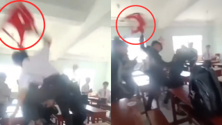 Bức xúc clip ghi lại cảnh nam sinh lớp 8 bị bạn dùng ghế đỏ đập liên tiếp vào đầu, đánh hội đồng dã man tại Đồng Tháp