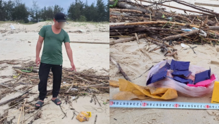 Thực hư thông tin túi 10 túi nilon nghi chứa chất ma túy trôi dạt vào bờ biển Quảng Trị
