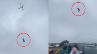 Đăk Lăk: Viral khoảnh khắc dùng drone giải cứu người dân bị lật thuyền trong mưa lũ