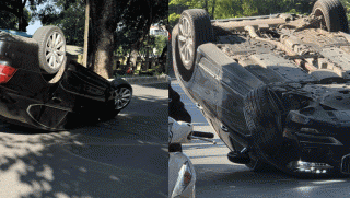 Nguyên nhân xe Volvo S90 lật ngửa ngay giữa đường ở Hà Nội khiến nhiều người không khỏi ngỡ ngàng