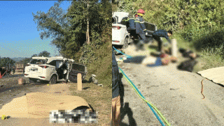 Clip ô tô con lao thẳng vào xe tải ở Lạng Sơn khiến 4 người tử vong, hiện trường tai nạn gây ám ảnh