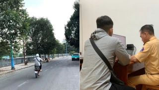 Nam thanh niên bốc đầu xe quay TikTok thể hiện kỹ năng: CSGT Hàng Xanh ra quyết định mạnh tay với hành vi liều lĩnh