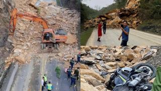 Nhân chứng vụ sạt lở đất đá ở đèo Thung Khe kể lại khoảnh khắc thoát nạn trong tích tắc