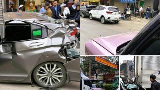 Hiện trường tan hoang vụ tai nạn liên hoàn trên quốc lộ 1A khiến 6 xe ô tô cùng lúc va chạm mạnh