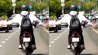 Thót tim cảnh nam thanh niên buông cả hai tay khi chạy xe máy, thừa nhận một lý do gây phẫn nộ