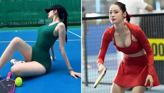 Chiếm trọn spotlight của nhà vô địch, hoa hậu mặc đồ gym chơi pickleball lại gây sốt vì quá gợi cảm