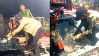 Phát hiện loại dung dịch bí ẩn trong lò giết mổ chui, hô biến vịt trắng phau sau 1 lần nhúng