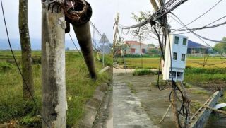 Hàng nghìn cột điện ngổn ngang sau bão ở Hà Tĩnh chưa được thay mới: Ngành điện chỉ ra 3 nguyên nhân