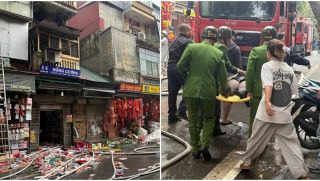 Tình hình của người phụ nữ nhảy từ tầng cao của căn nhà 5 tầng bùng cháy ở Hàng Mã