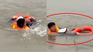 Danh tính người đàn ông nghĩ quẩn ở cầu Vĩnh Tuy giữa trời đông, cảnh sát giải cứu kịp thời