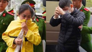 Hình ảnh đầu tiên vụ xét xử đại án sữa giả hơn 2.400 tỷ đồng: Các bị cáo che mặt, cúi đầu