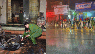  Vụ cháy ở Tuyên Quang: Trong nhà có 4 người đang ngủ, một chiến sĩ bị kính vỡ đâm phải cấp cứu