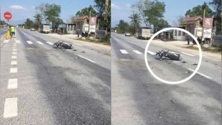 Hiện trường vụ xe máy kẹp ba gặp nạn trên Quốc lộ 1: Các nạn nhân tiên lượng nặng, cấp cứu khẩn cấp