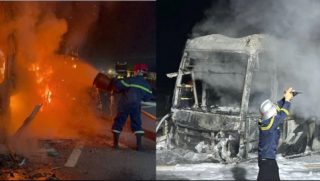 Hiện trường kinh hoàng vụ xe khách tuyến cao tốc Bắc – Nam cháy dữ dội, xuất hiện tình tiết xót xa