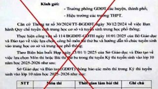 Sở GD-ĐT lên tiếng xác minh thông tin chốt môn thi thứ 3 vào lớp 10 đang tràn lan trên MXH