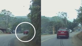 Thót tim cảnh ô tô suýt đấu đầu vì xe phía trước dừng giữa khúc cua mua ngô