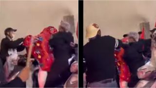 Clip nhóm thanh niên ‘đi bão’ trùm chăn, cờ Tổ quốc để quấy rối, hành hung phụ nữ gây phẫn nộ