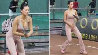 Khoe đường cong trên sân pickleball lúc nửa đêm, Louis Phạm gây tranh cãi với trang phục khó hiểu