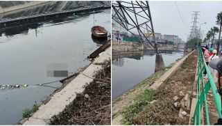Người dân bàng hoàng phát hiện thi thể người đàn ông chết nổi trên sông Tô Lịch, gần nhà máy xử lý nước thải Tam Trinh