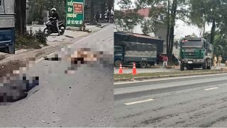 Hiện trường thương tâm vụ CSGT tử vong tại chỗ khi 2 xe tải va chạm ở Thái Nguyên, hé lộ nguồn cơn