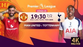 Trực tiếp bóng đá MU vs Tottenham, 19h30 ngày 7/2 - Link xem trực tiếp Ngoại hạng Anh miễn phí HD
