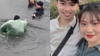 Thót tim cảnh người đàn ông nhảy xuống sông cứu cụ ông gặp nạn, người hùng đời thực là ai?