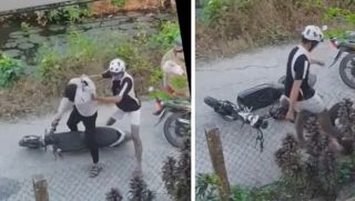Nam sinh lớp 9 bị kẹp cổ, đấm túi bụi sau va chạm, camera ghi lại hành động khó chấp nhận của người đàn ông