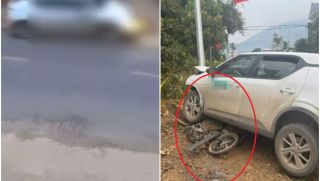 Hiện trường vụ tai nạn giữa xe máy và ô tô con ở Sơn La khiến một hiệu trưởng trường cấp 2 tử vong