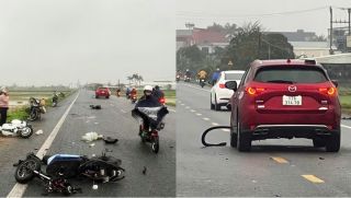 Hiện trường thương tâm vụ ô tô tông xe máy điện khiến 2 học sinh thiệt mạng trên đường đi học