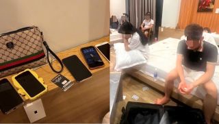 Cận cảnh bắt quả tang nhóm nam nữ rủ nhau vào khách sạn làm chuyện đáng xấu hổ vào sáng mùng 3 Tết