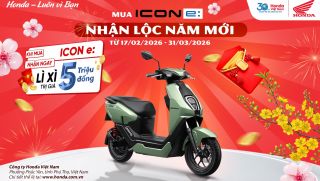Lì xì đầu xuân, Honda Việt Nam ưu đãi đặc biệt 5 triệu đồng cho xe gắn máy điện Honda ICON e: